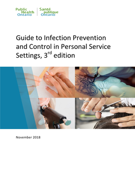 Guide to Infection Prevention and Control in Personal Service Settings, 3Rd Edition