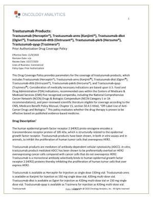 Trastuzumab Products