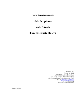 Jain Fundamentals Jain Scriptures Jain Rituals Compassionate Quotes