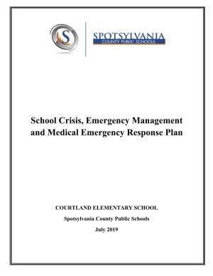 Crisis Response Plan Will Be Posted on the School Website