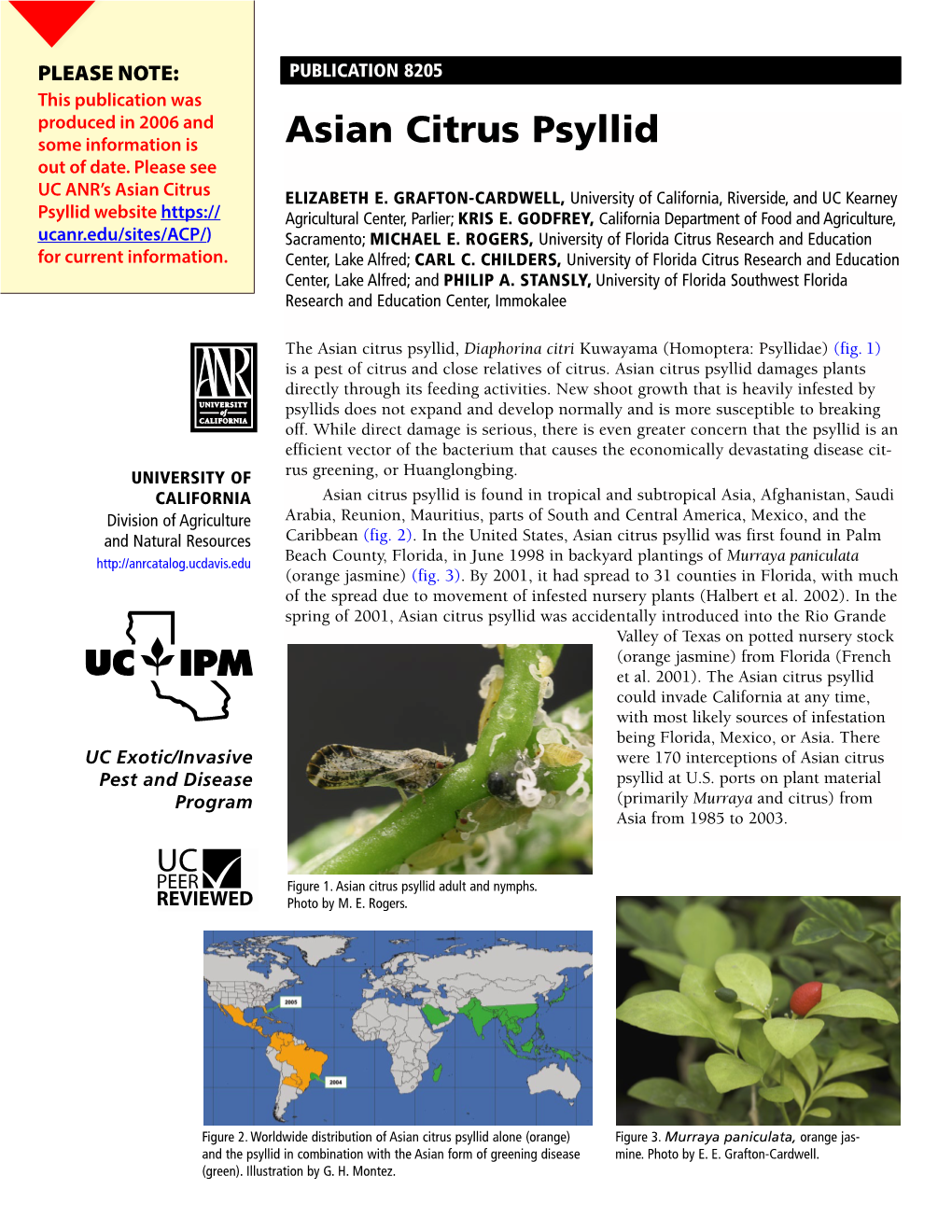 Asian Citrus Psyllid out of Date