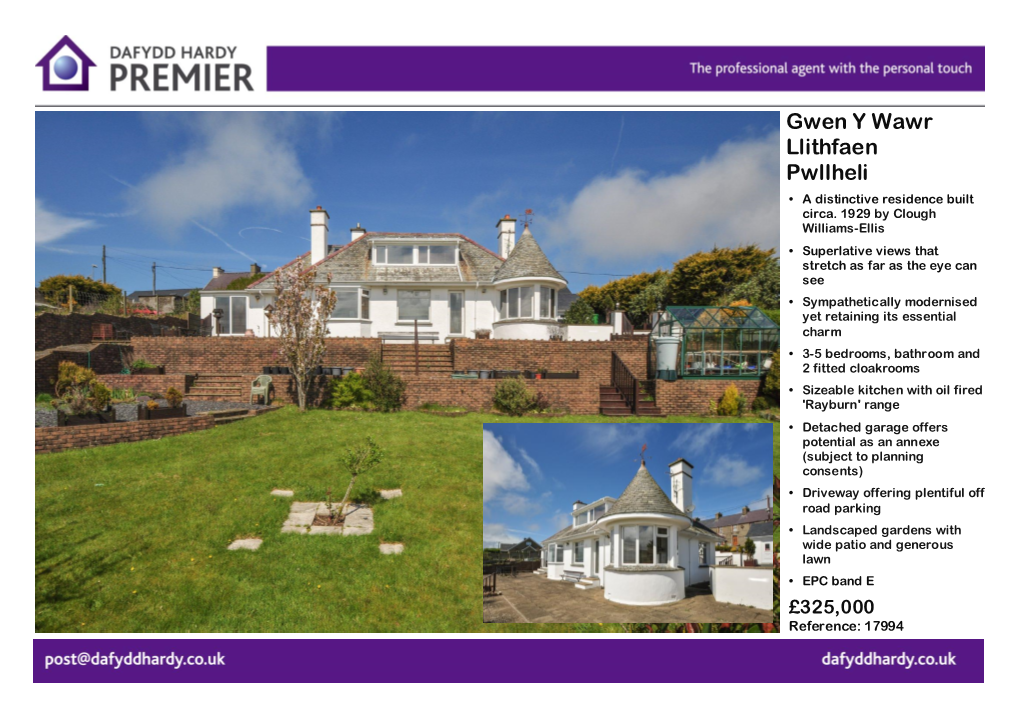 Gwen Y Wawr Llithfaen Pwllheli • a Distinctive Residence Built Circa