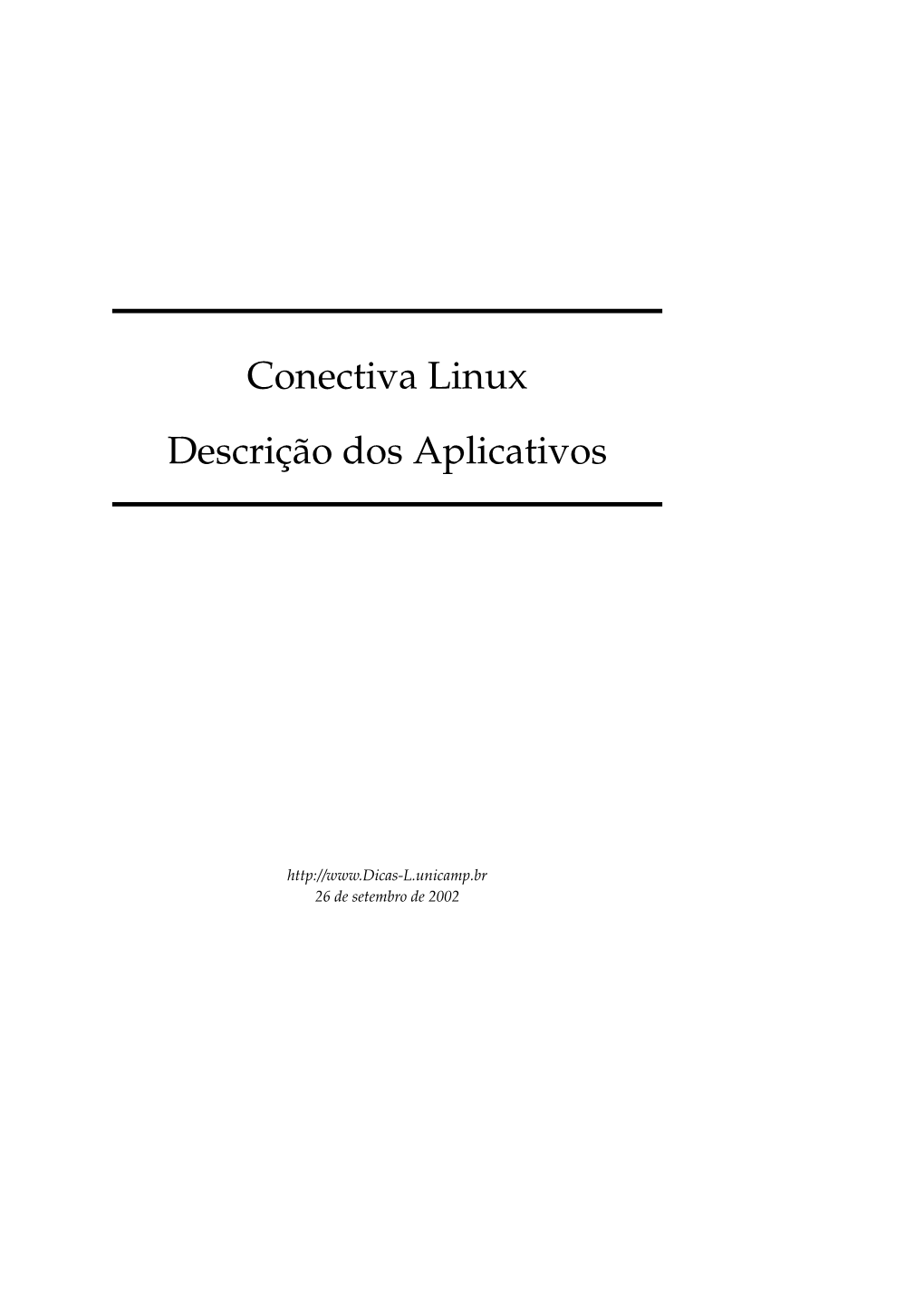 Conectiva Linux Descrição Dos Aplicativos