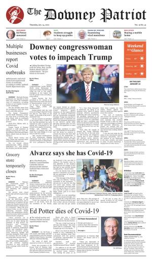 Downey Congresswoman Votes to Impeach Trump