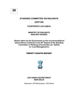 Twenty Eighth Report Standing Committee on Railways