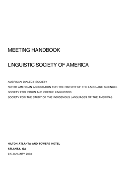 Annual Meeting Handbook