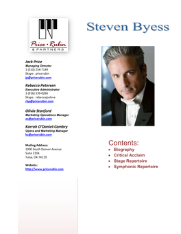 Steven Byess - Biography