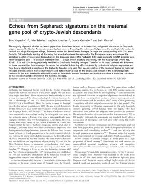 Signatures on the Maternal Gene Pool of Crypto-Jewish Descendants
