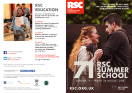 Rsc Summer School
