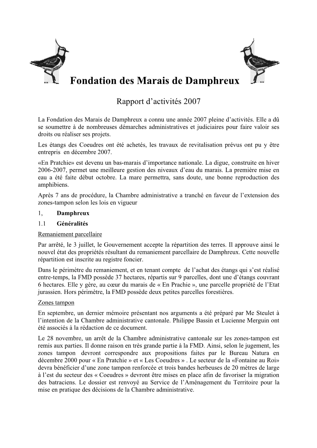 Fondation Des Marais De Damphreux