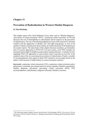 Chapter 11 Prevention of Radicalization in Western Muslim