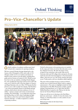 Pro-Vice-Chancellor's Update