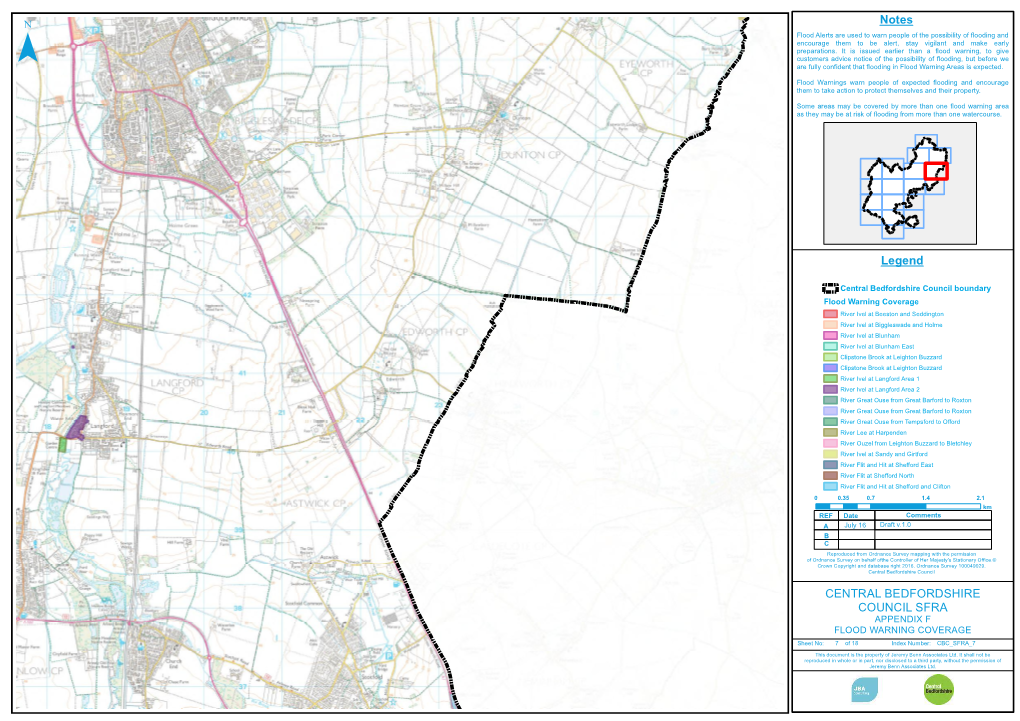 APPENDIX F FLOOD WARNING COVERAGE Sheet No: 7 of 18 Index Number: CBC SFRA 7