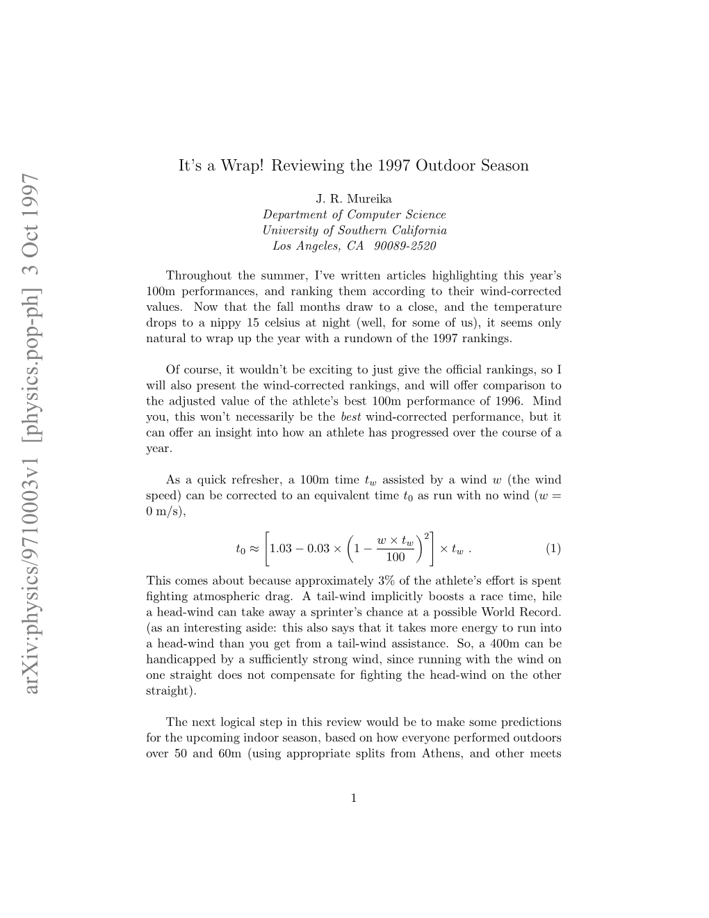 [Physics.Pop-Ph] 3 Oct 1997