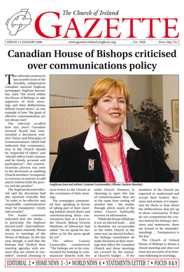 Canadian House of Bishops Criticised Over Communications Policy