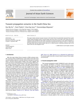 Tsunami Propagation Scenarios in the South China Sea