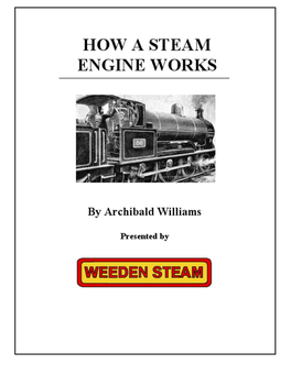How a Steam Engine Works, by Archibald Williams
