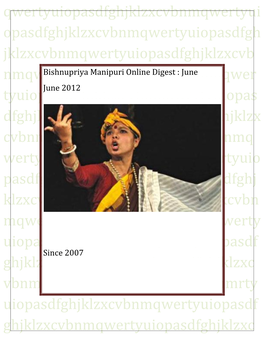 Bishnupriya Manipuri Online Digest : June