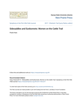 Sidesaddles and Sunbonnets: Women on the Cattle Trail