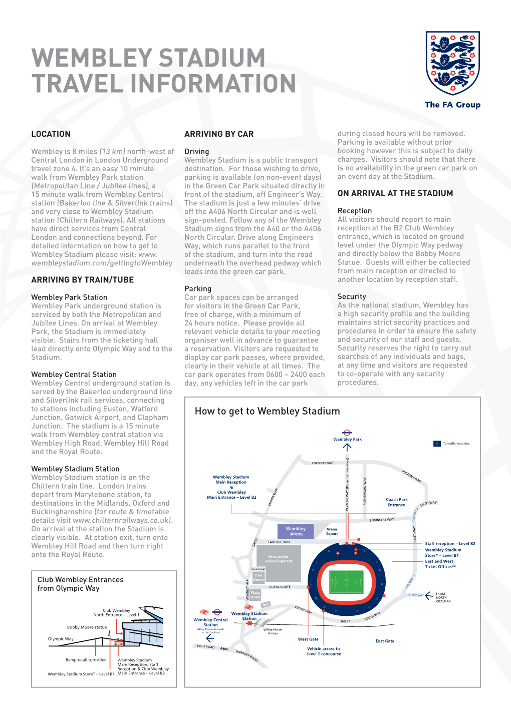 Wembley Stadium Travel Information