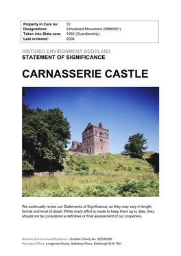 Carnasserie Castle