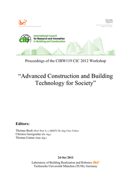 “Advanced Construction and Building Technology for Society”