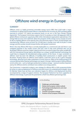 Offshore Wind Energy in Europe