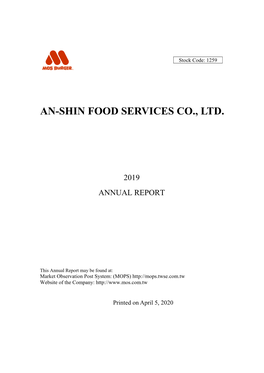 An-Shin Food Services Co., Ltd