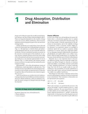 1 Drug Absorption, Distribution and Elimination