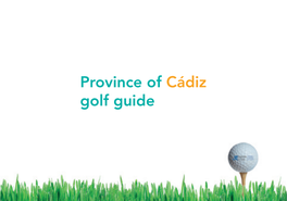 Province of Cádiz Golf Guide