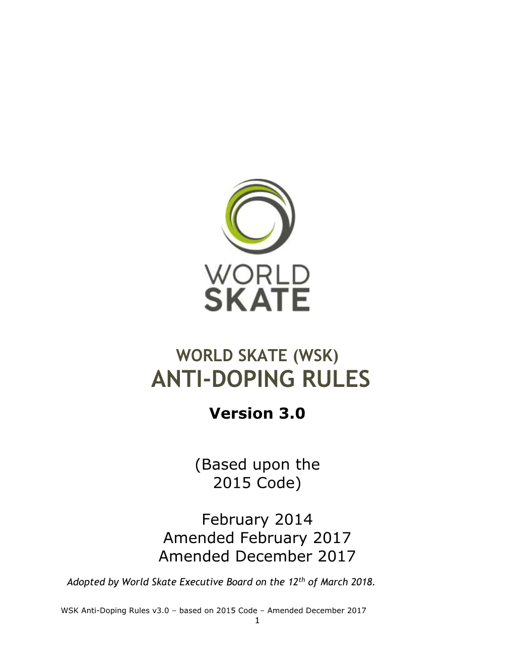 Anti-Doping Rules