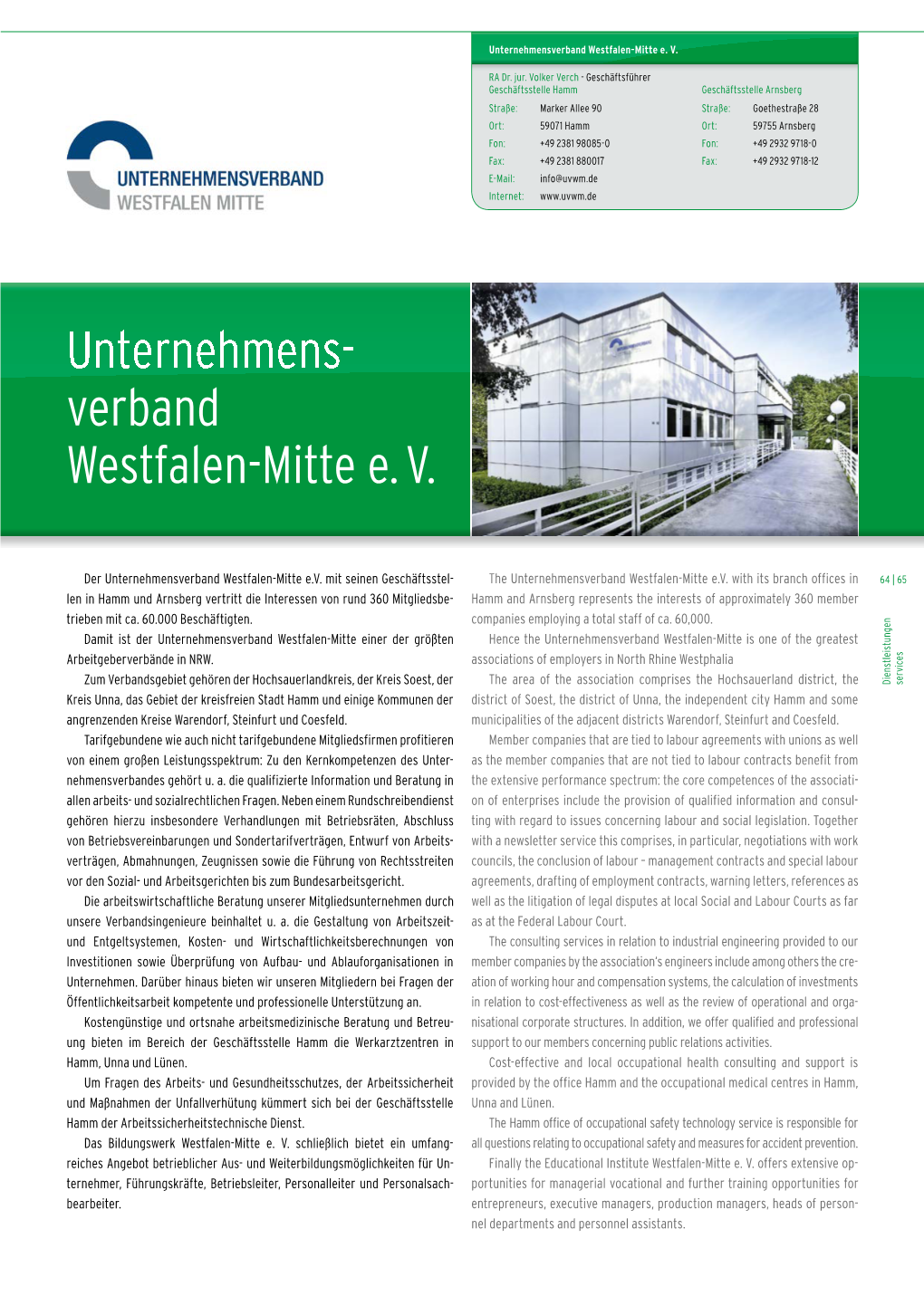 Unternehmens- Verband Westfalen-Mitte E. V