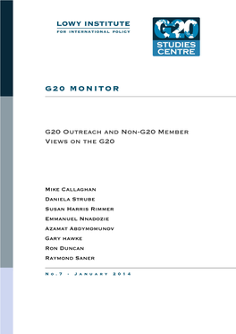 G20 Outreach and Non-G20 Member Views on The