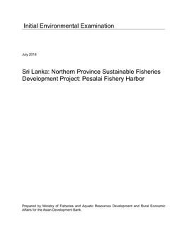 Initial Environmental Examination Sri Lanka: Northern Province