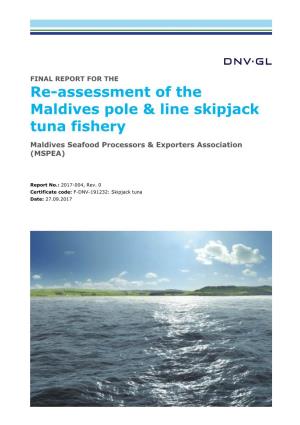 Re-Assessment of the Maldives Pole & Line Skipjack Tuna Fishery
