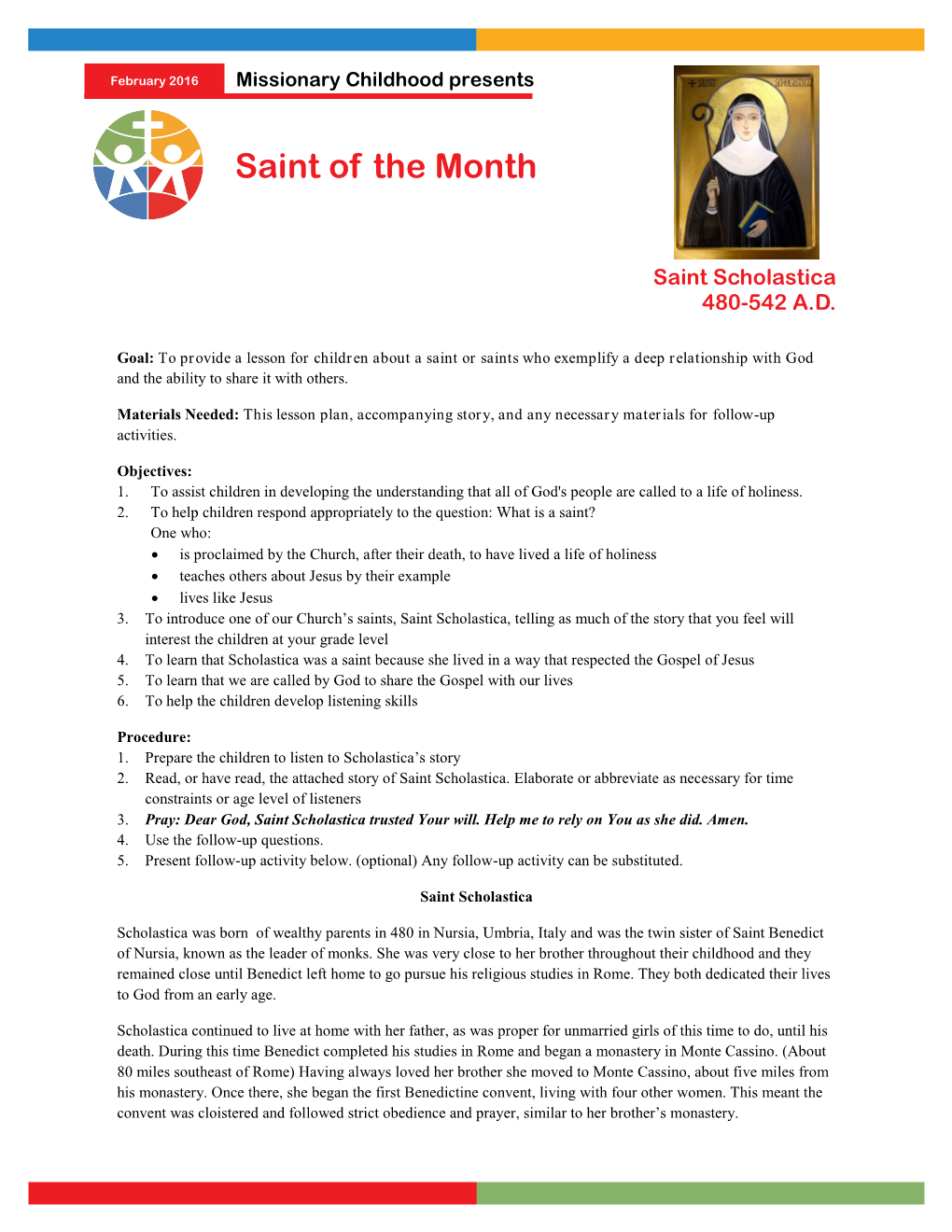 Saint of the Month