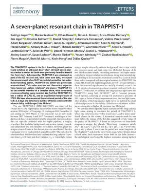 A Seven-Planet Resonant Chain in TRAPPIST-1