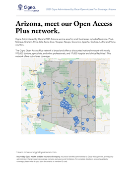 C+O 2021 Open Access Plus Network Overview [Arizona] 042221