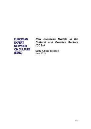 New Business Models in the Cultural and Creative Sectors (Ccss)