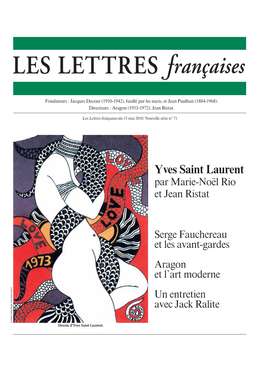 Yves Saint Laurent Par Marie-Noël Rio Et Jean Ristat