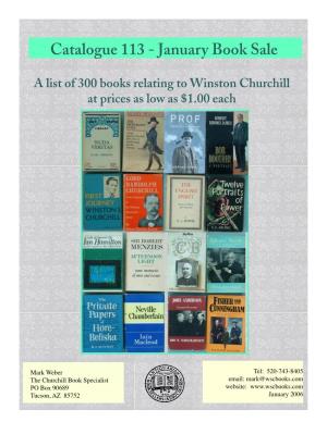Catalogue 113 - January Book Sale