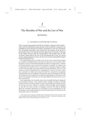 The Morality of War and the Law of War
