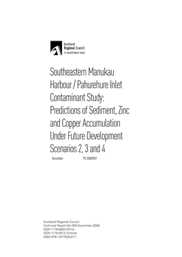 Southeastern Manukau Harbour / Pahurehure Inlet Contaminant Study