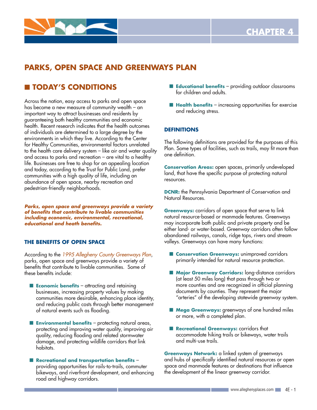 Parks, Open Space and Greenways Plan