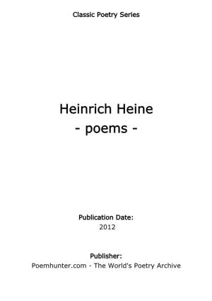Heinrich Heine - Poems