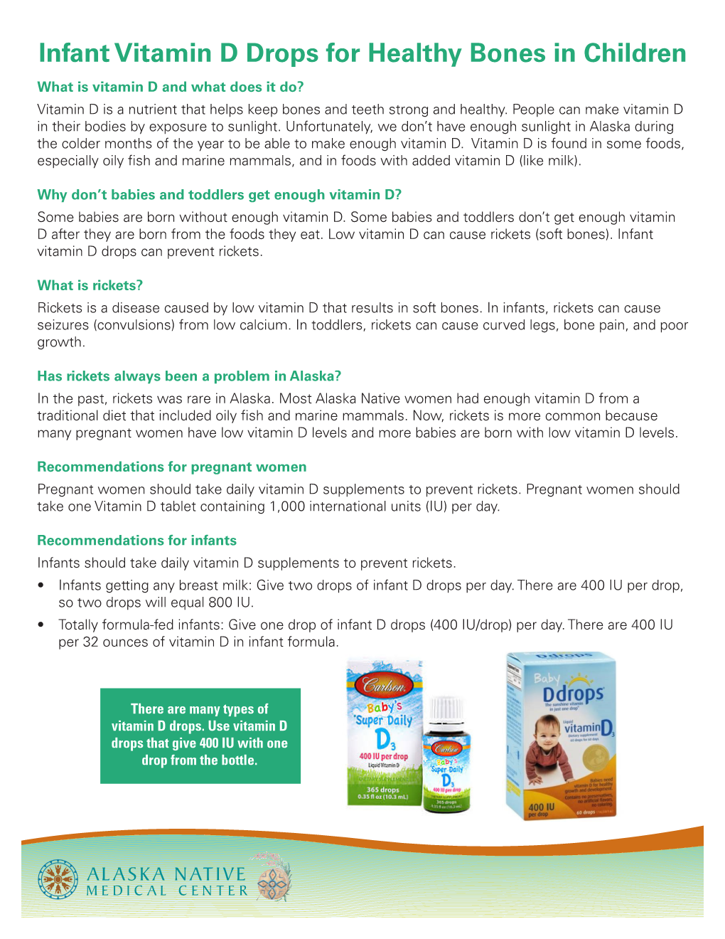 Infant Vitamin D Supplementation Flyer