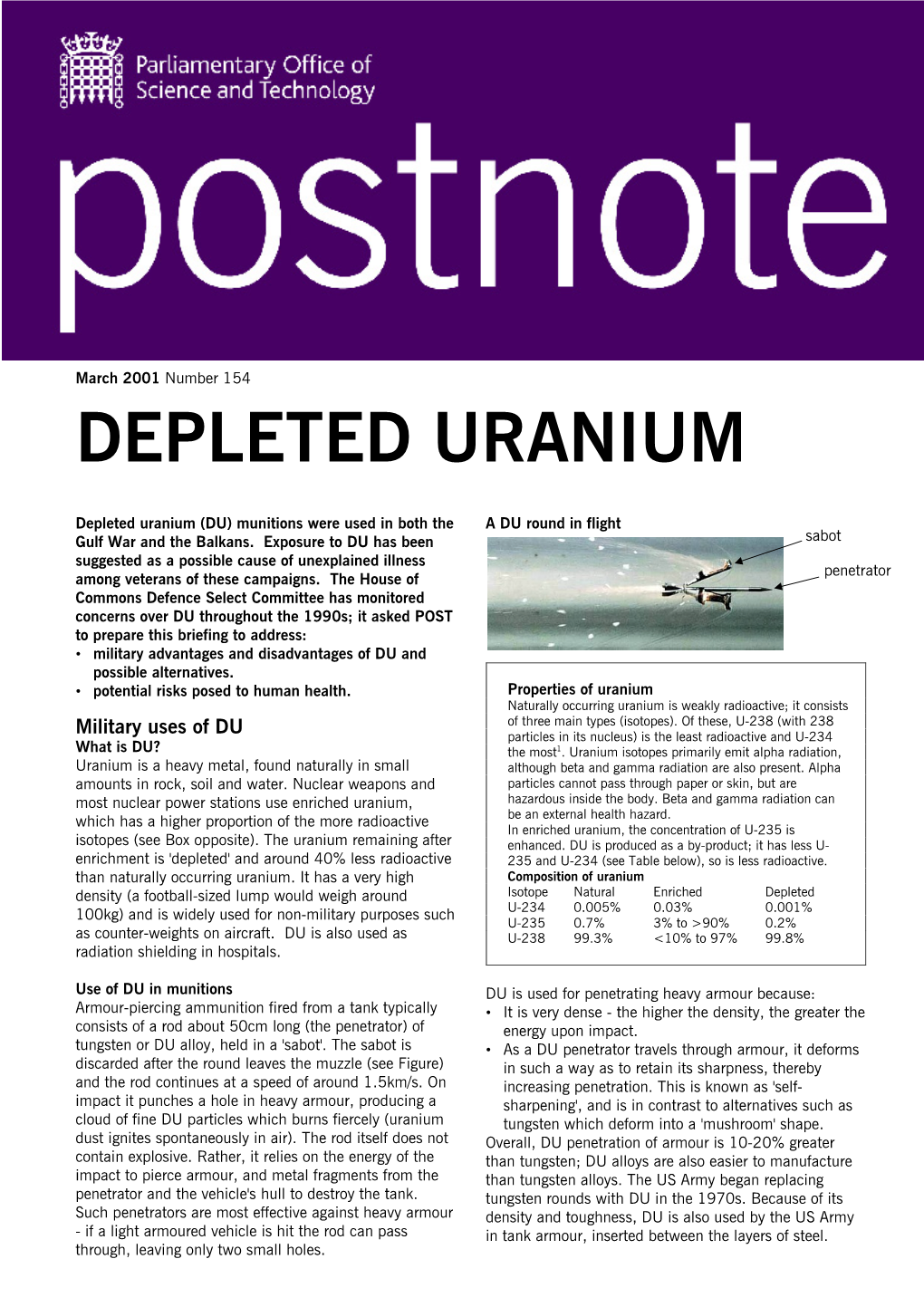 Depleted Uranium