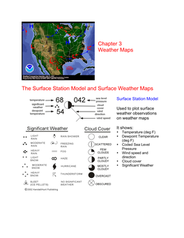 Chapter 3 Weather Maps the Surface Station Model and Surface Weather