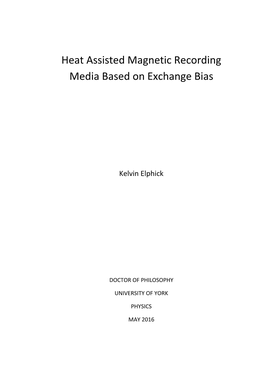 Heat Assisted Magnetic Recording Media Based on Exchange Bias