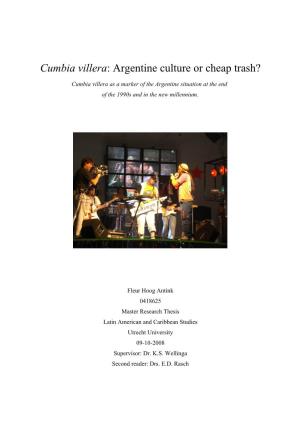 Cumbia Villera: Argentine Culture Or Cheap Trash?